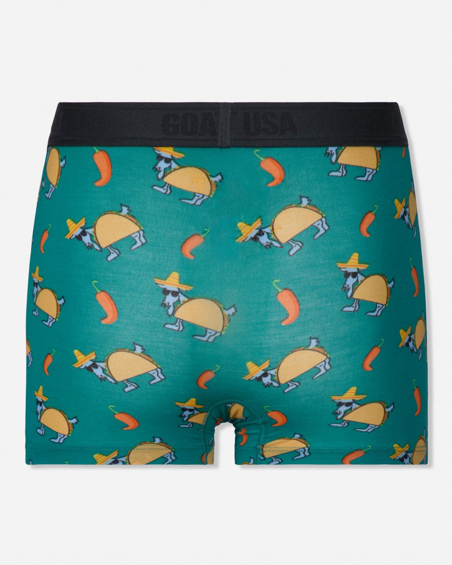 Men's underwear with taco and chili pepper pattern
