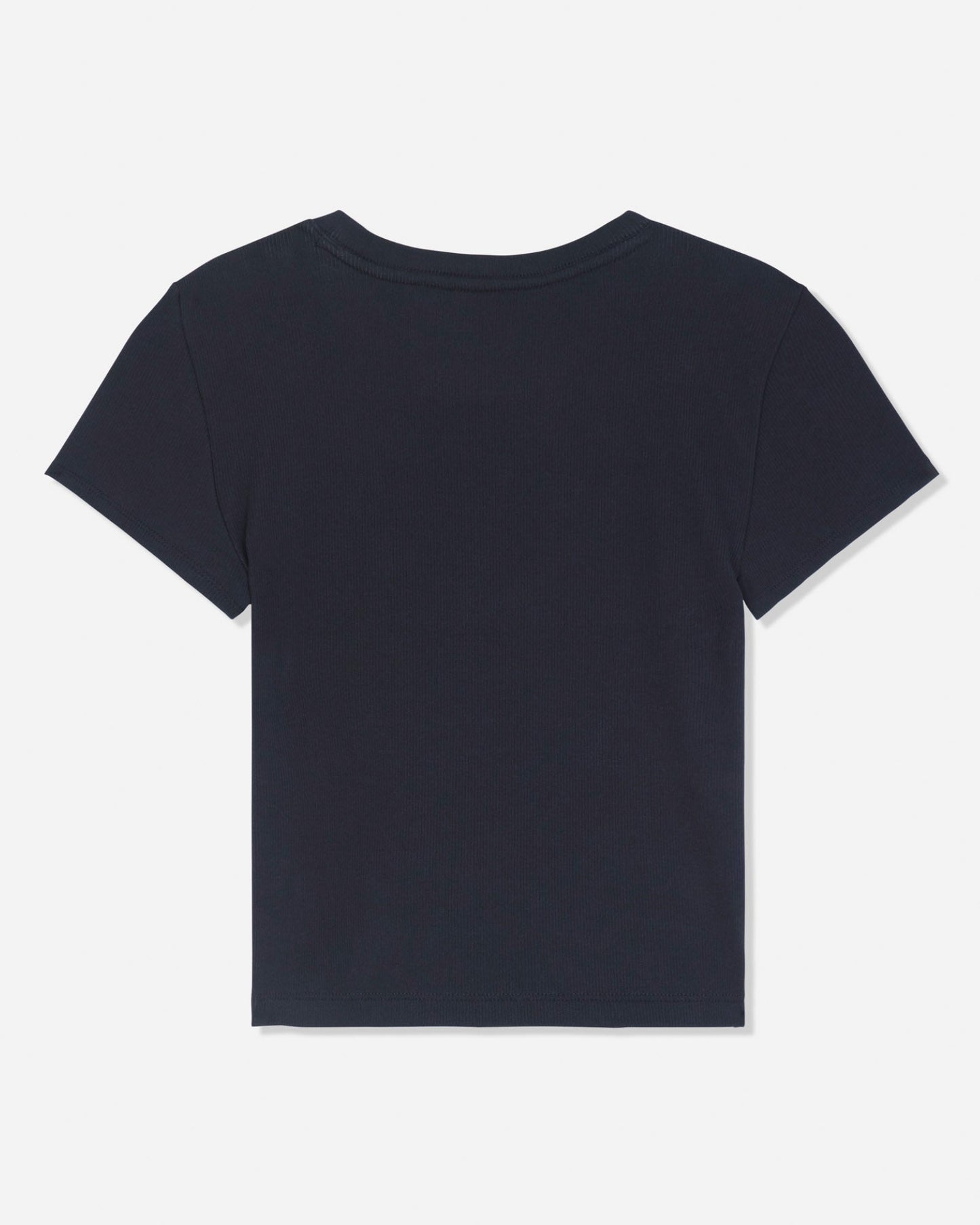 Back of black ribbed tee#color_black