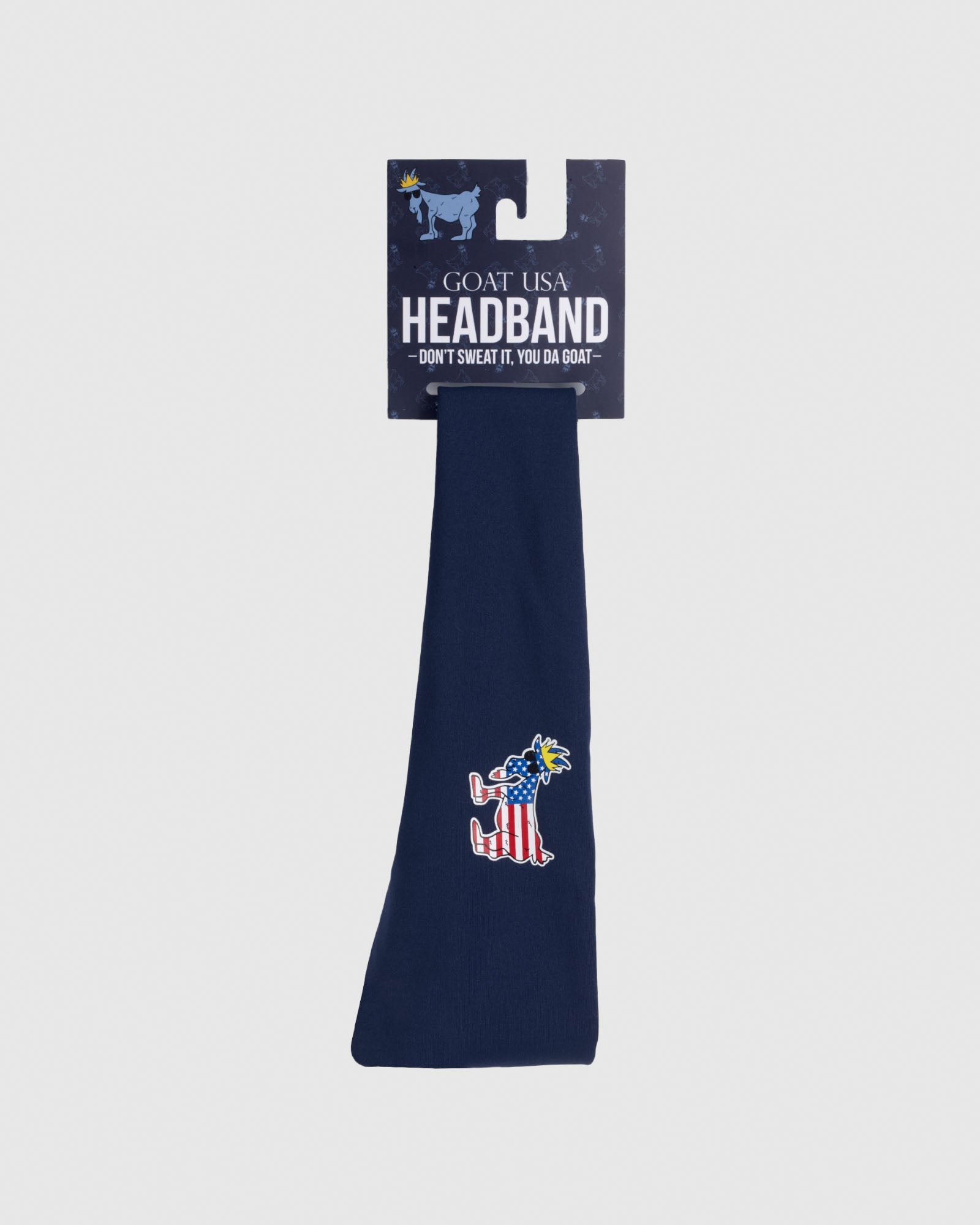 Navy headband in packaging