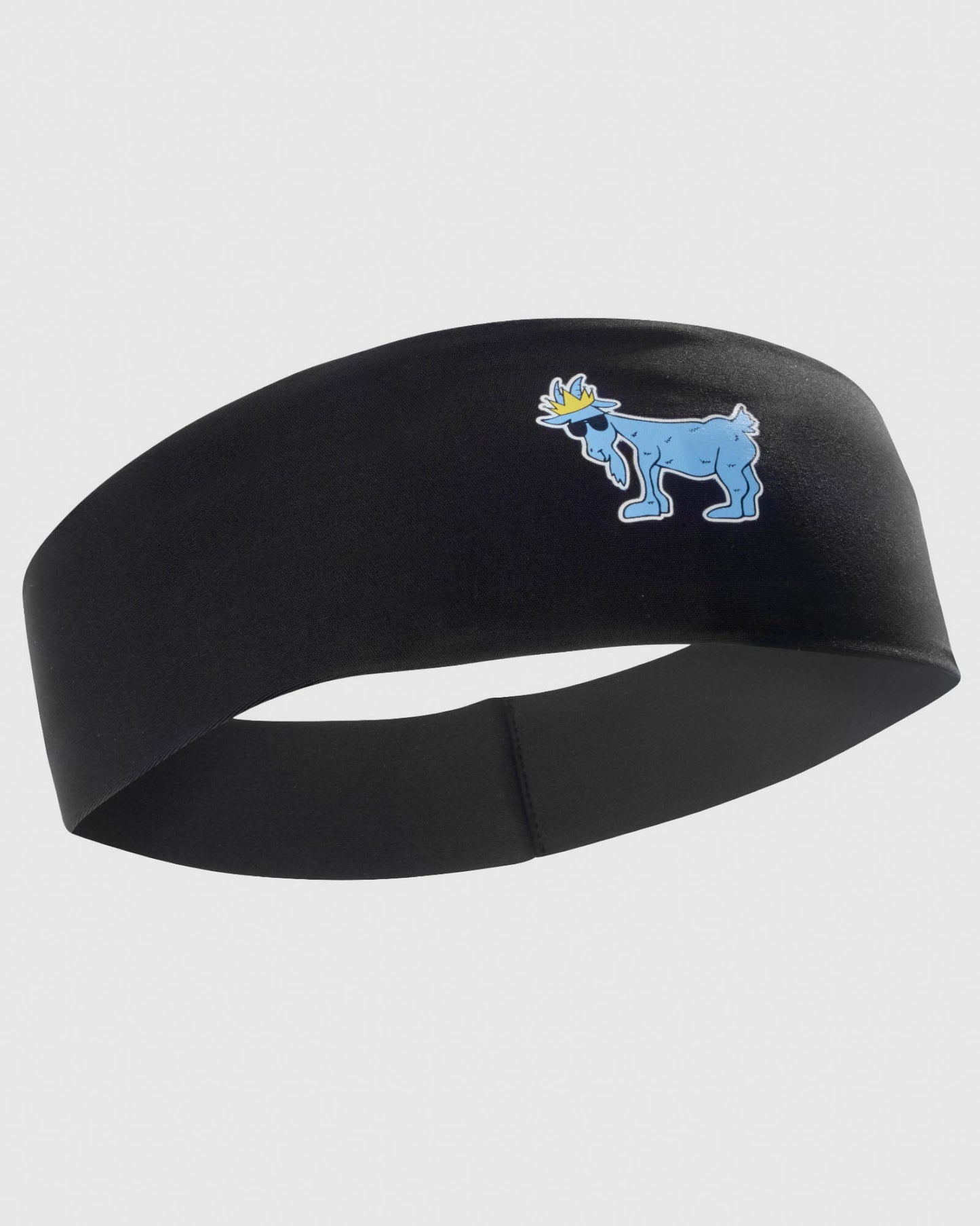 Black headband with blue goat#color_black