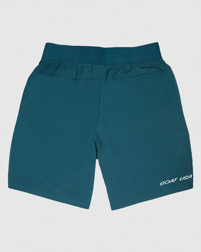 Back of forest green OG Men's Athletic Shorts#color_forest-green