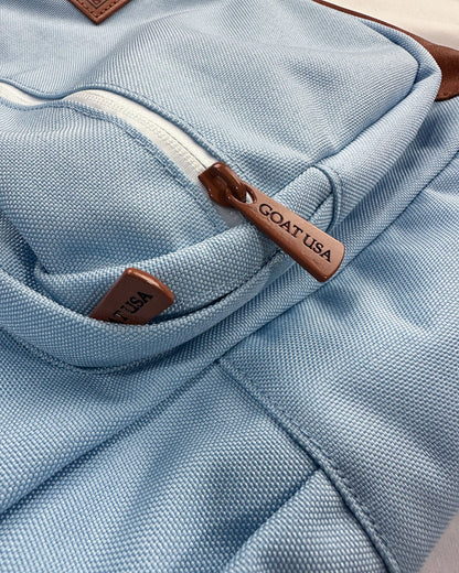 Close up of carolina blue OG Backpack#color_carolina-blue