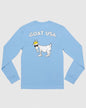 (Back)Carolina Blue long sleeve with big goat graphic#color_carolina-blue