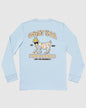 Ice blue long sleeve with cookies and milk goat