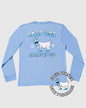 Blue long sleeve with yeti goat big back graphic