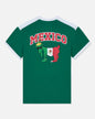 Green t-shirt with 'MEXICO' and a graphic design on a white background