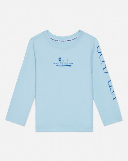 Light blue long-sleeve shirt with graphic design on a white background#color_delicate-blue