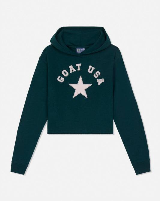 Girls' Star Cropped Hooded Sweatshirt