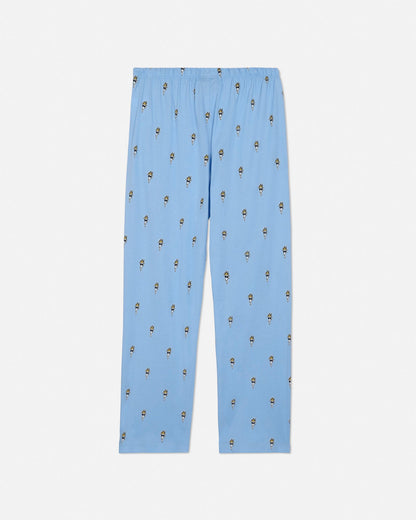 Back of light blue pajama pants with goat head pattern#color_light-blue