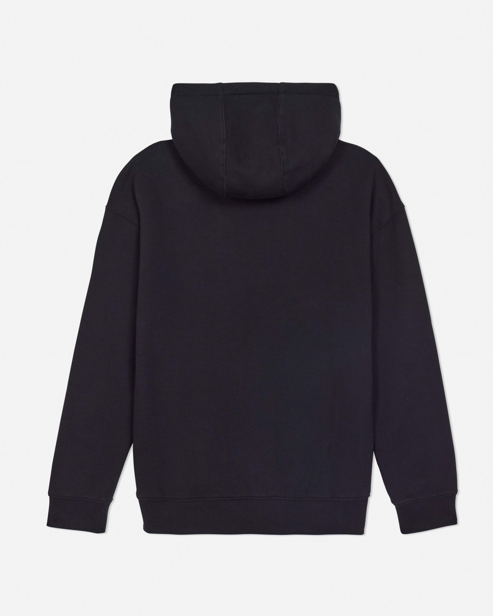 Back of black hoodie