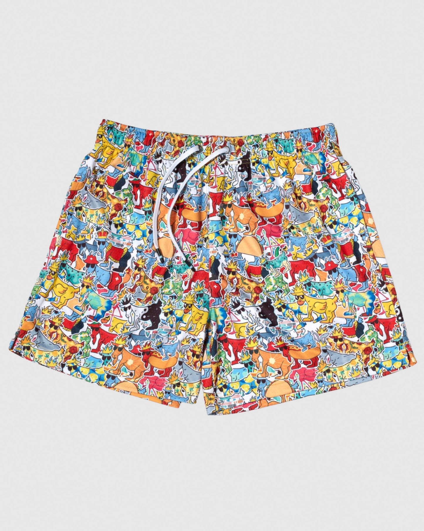 Sticker wrap design mesh shorts