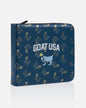 Blue zippered case with 'GOAT USA' branding and logo on a white background