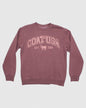 Front of crimson Linden Crewneck Sweatshirt#color_crimson