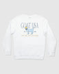 Front of white OG North Tyson Crewneck Sweatshirt#color_white