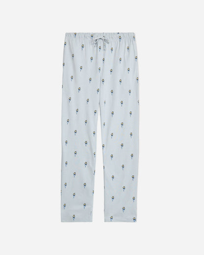 Front of gray pajama pants with goat head pattern#color_gray
