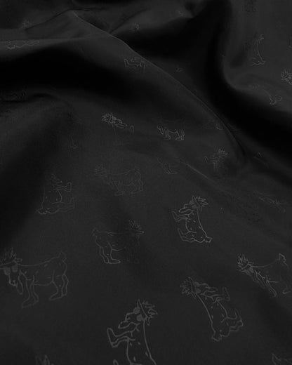 Close up of lining on black Men's Puffer Jacket#color_black