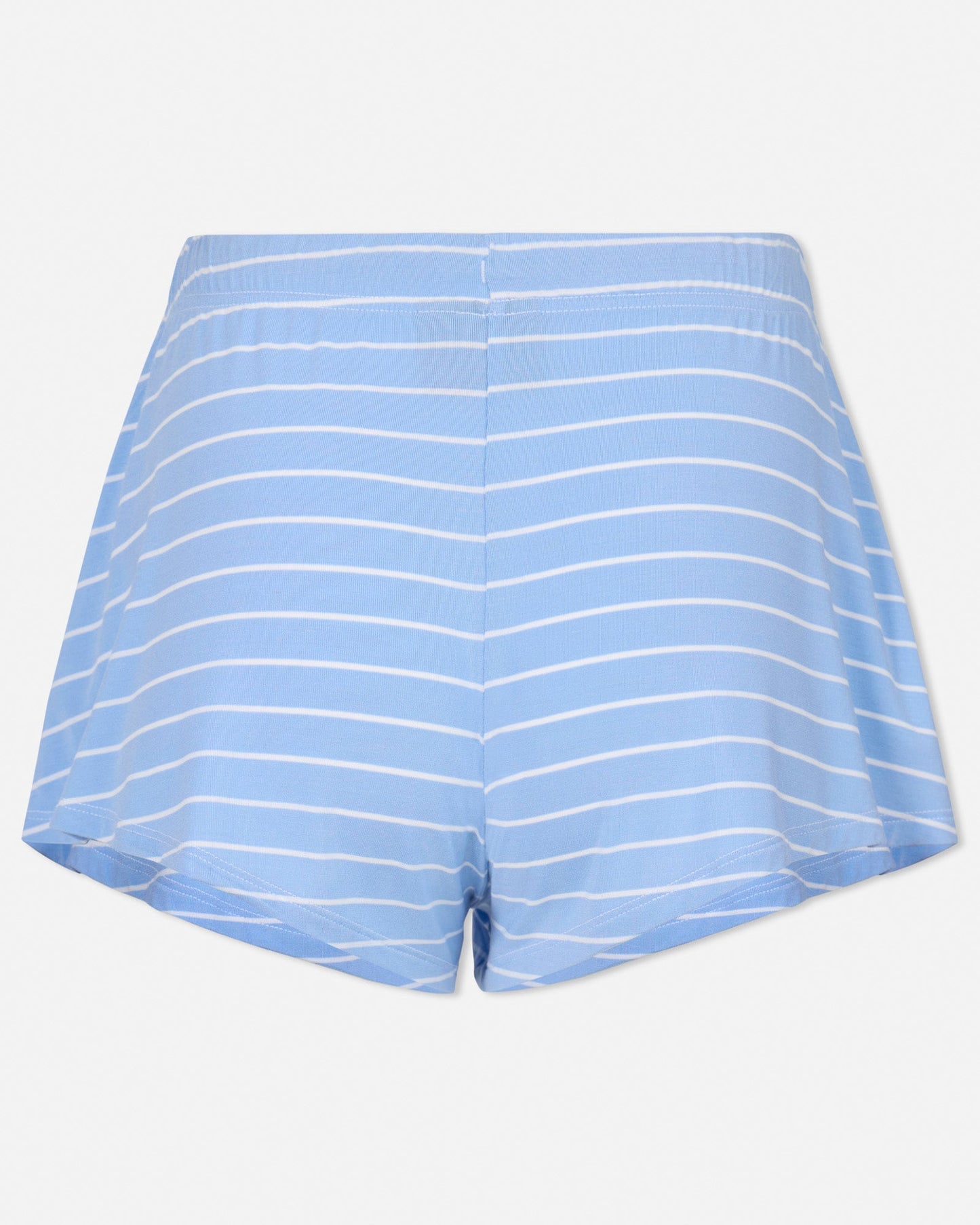 Back of blue striped pajama shorts#color_carolina-blue