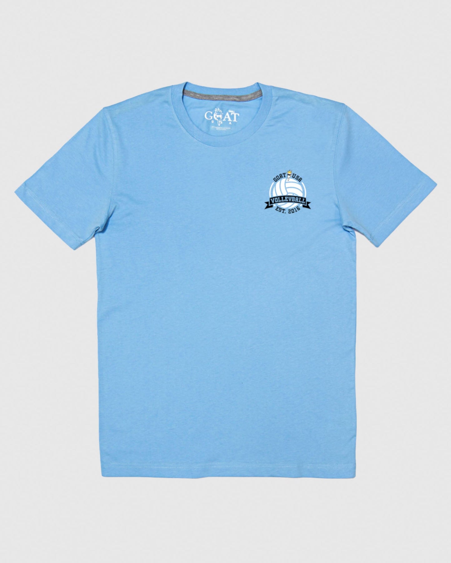 Front of carolina blue Volleyball T-Shirt