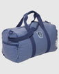 Angled view of navy duffle bag#color_navy