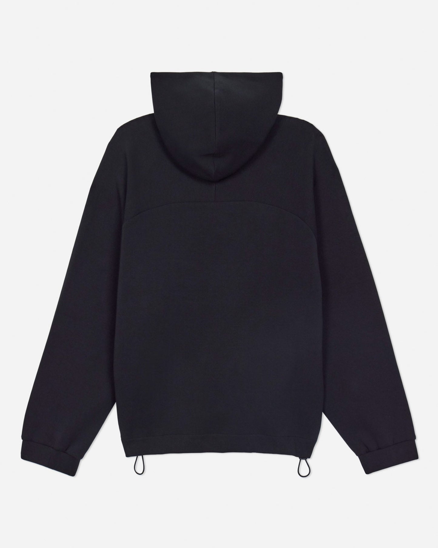 Black hoodie on a light gray background#color_black
