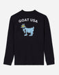 (Back)Black long sleeve with big goat graphic#color_black