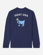 (Back)Navy long sleeve with big goat graphic#color_navy