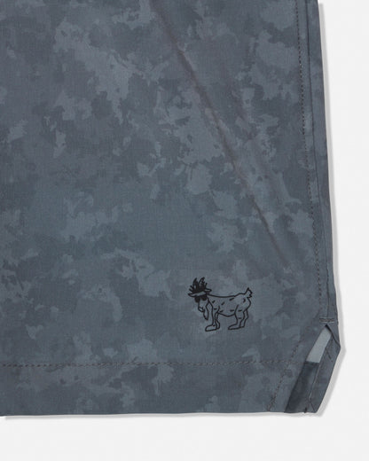 Gray camouflage fabric with a small logo on a white background#color_storm-gray-camo