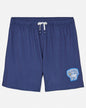 Front of navy men's dot mesh shorts#color_navy