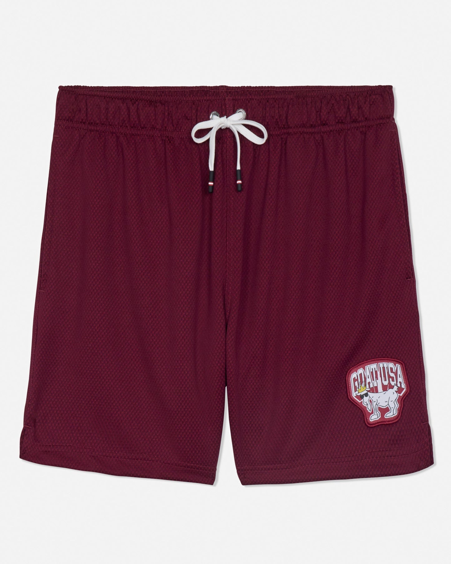Front of windsor wine men's dot mesh shorts#color_windsor-wine