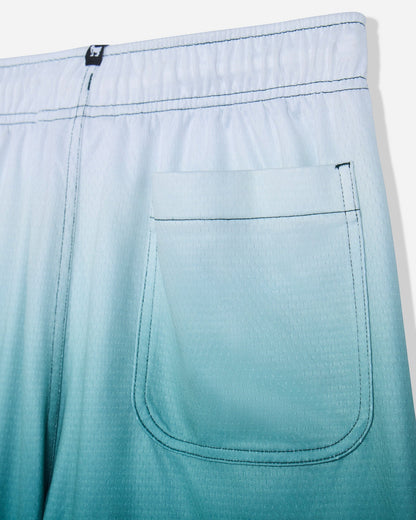 Close-up of back pocket on sage fade mesh shorts#color_sage