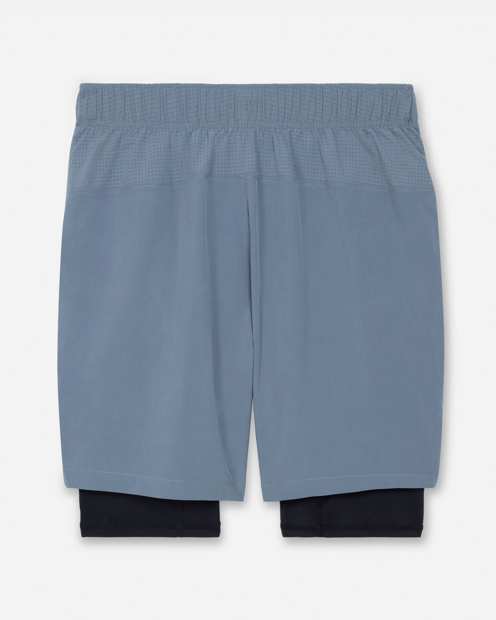 Gray athletic shorts with a white background#color_storm-gray