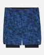 Blue camouflage shorts on a white background#color_navy-camo
