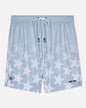Front of gray mesh shorts with a star pattern#color_gray