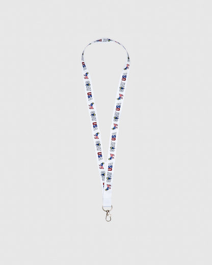 White Freedom Lanyard#color_white
