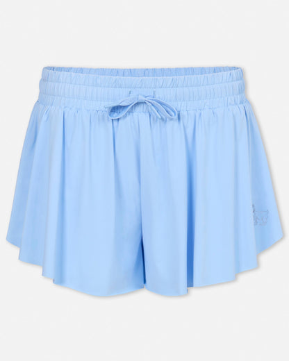 Front of women's carolina blue butterfly shorts#color_carolina-blue