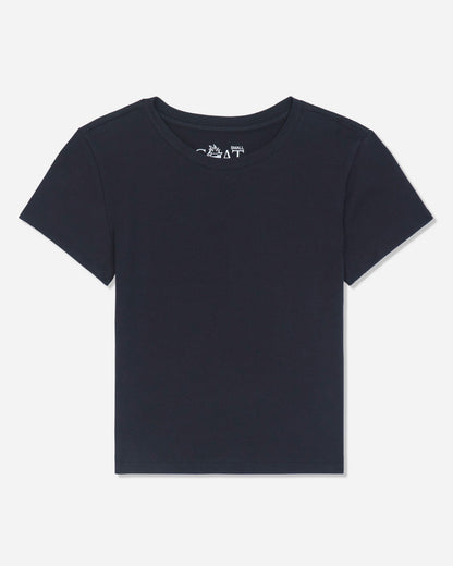 Front of black ribbed tee#color_black