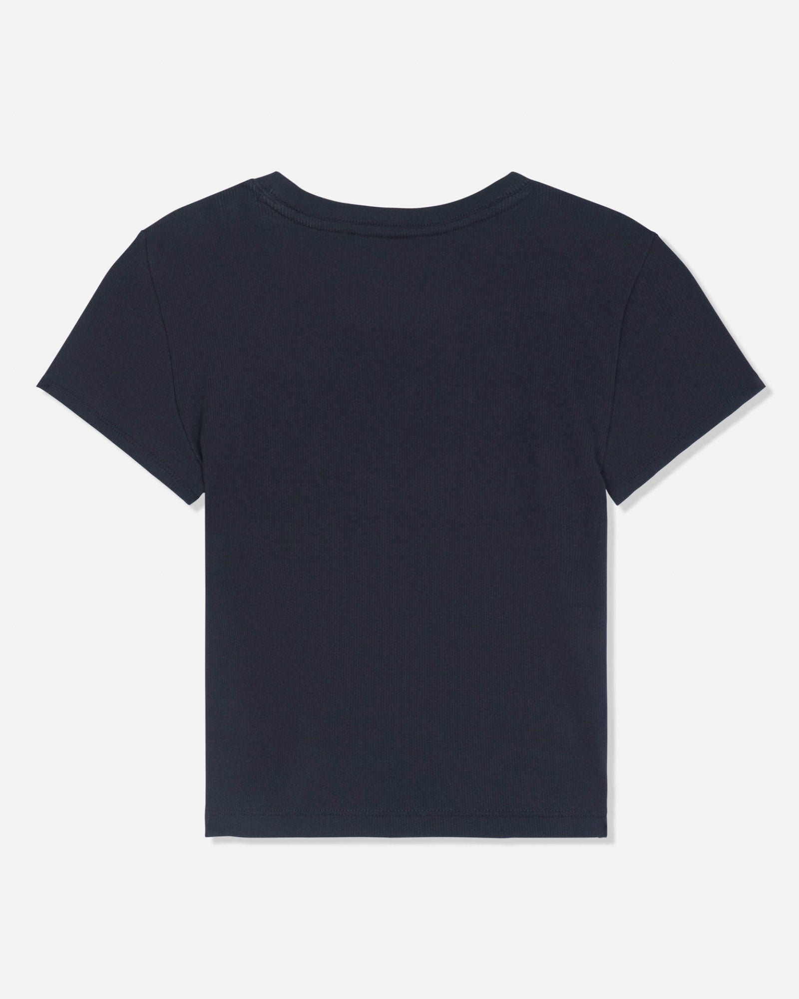 Back of black ribbed tee#color_black