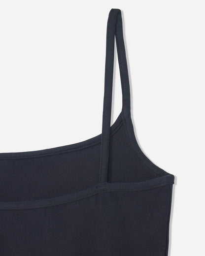 Close-up of back of black cami tank top#color_black