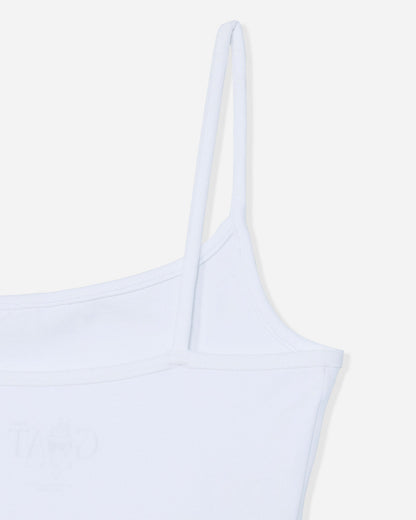 Close-up of back of white cami tank top#color_white
