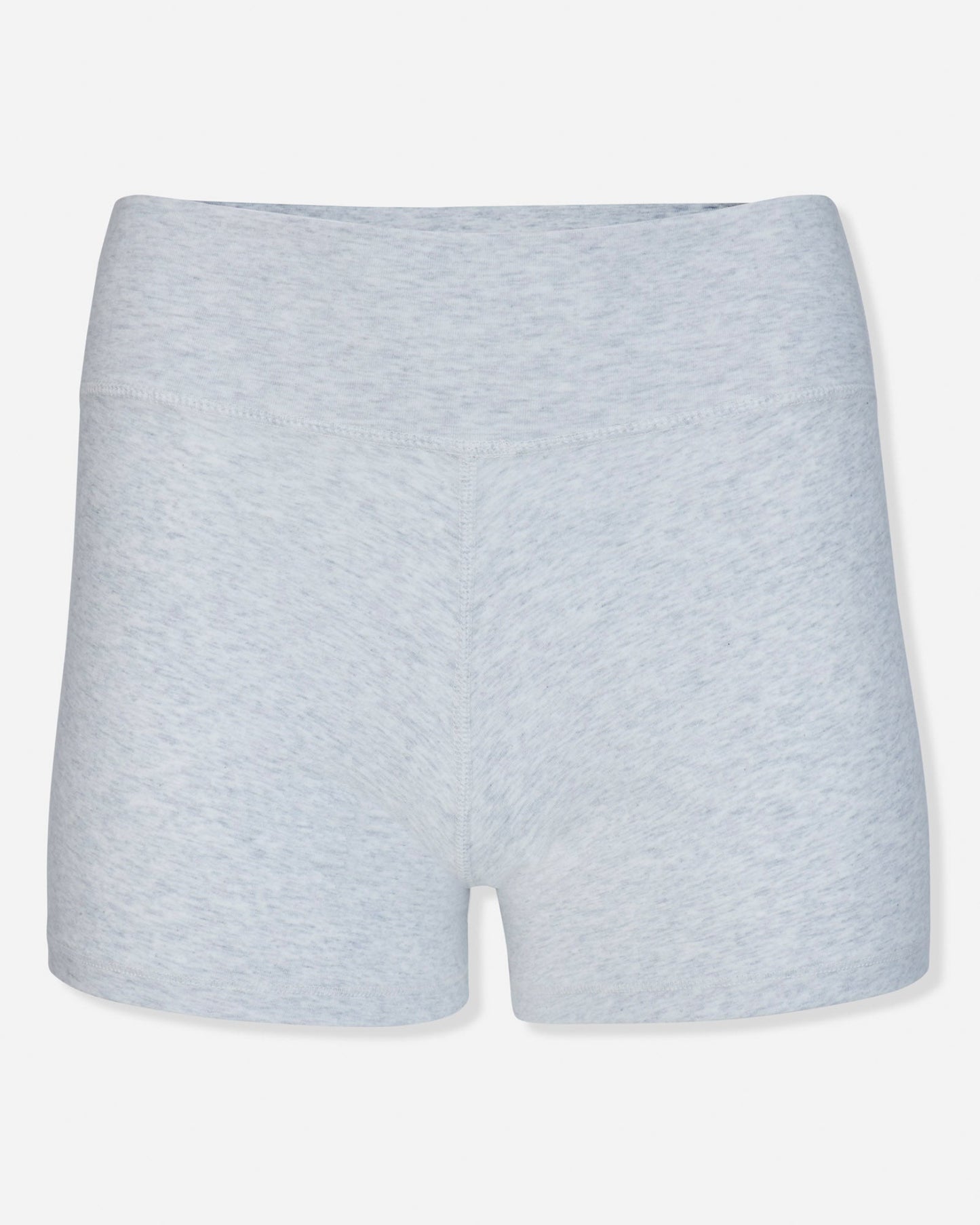 Front of pale gray heather biker shorts#color_pale-gray-heather