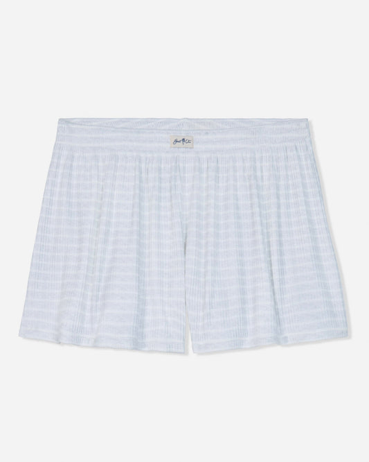 Front of gray pajama shorts#color_pale-gray-heather