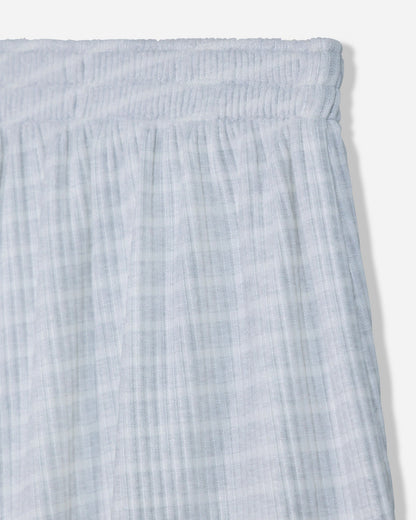 Close-up of waist of gray pajama shorts#color_pale-gray-heather