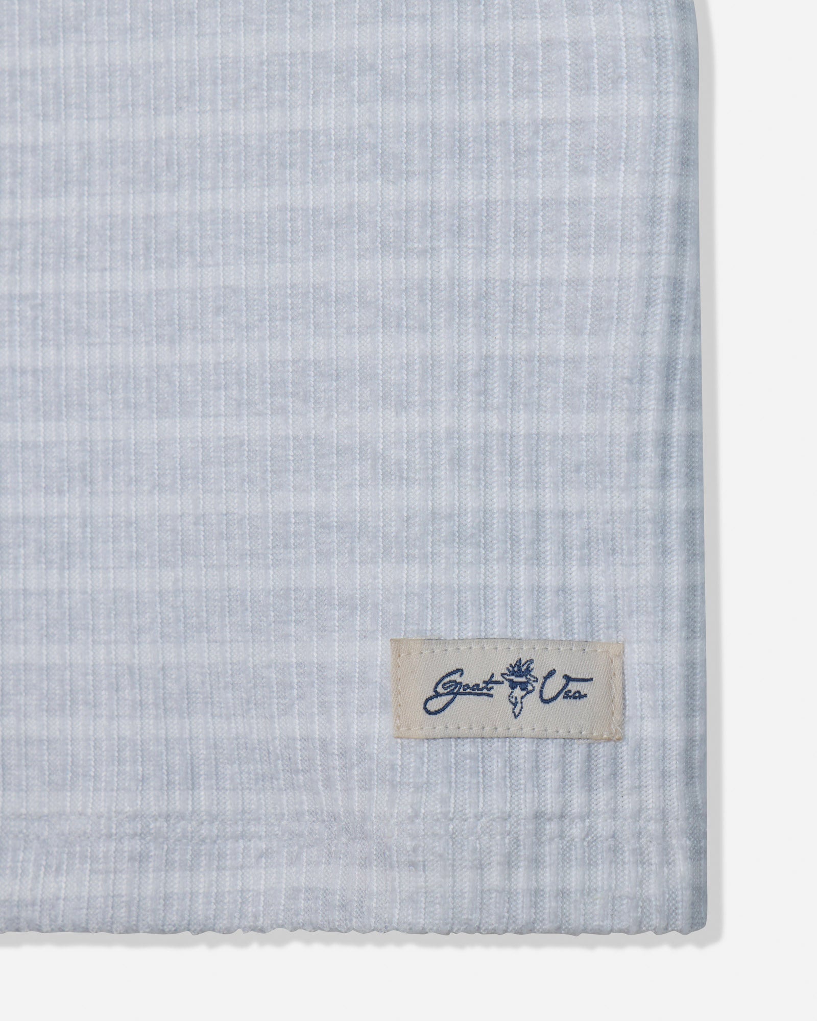 Close-up of patch on pale gray heather pajama tank#color_pale-gray-heather