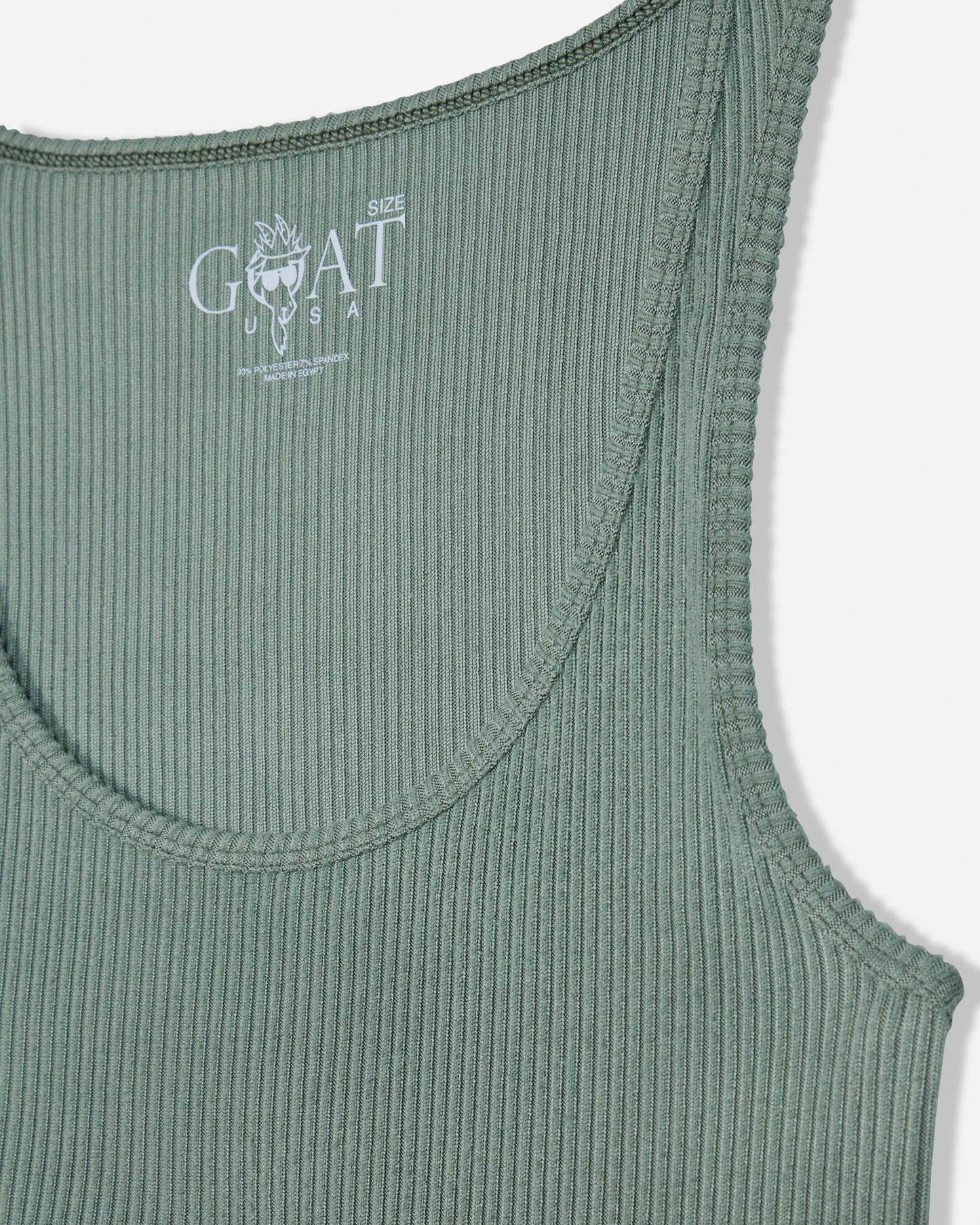 Close-up of front of steeped sage pajama tank#color_steeped-sage