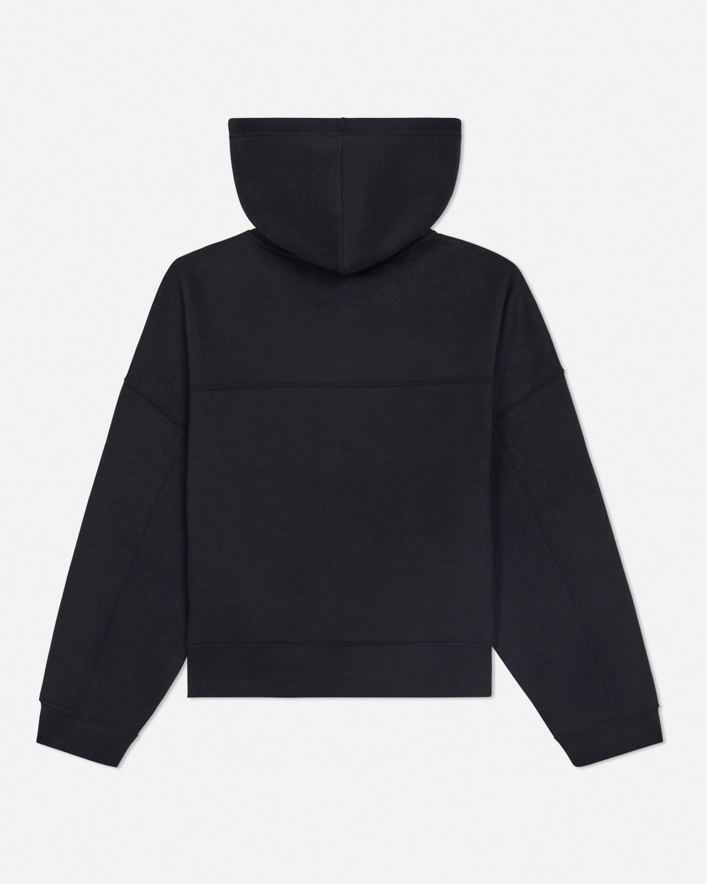 Black hoodie on a light gray background#color_black