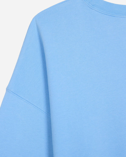 Back shoulder of oversized carolina blue crewneck#color_carolina-blue