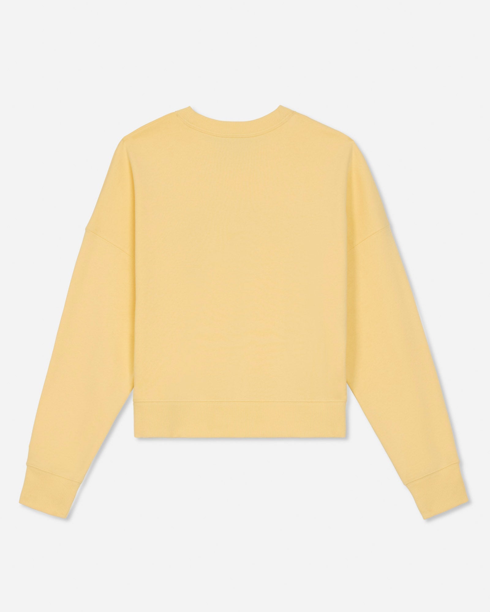 Back of oversized corn milk crewneck#color_corn-milk