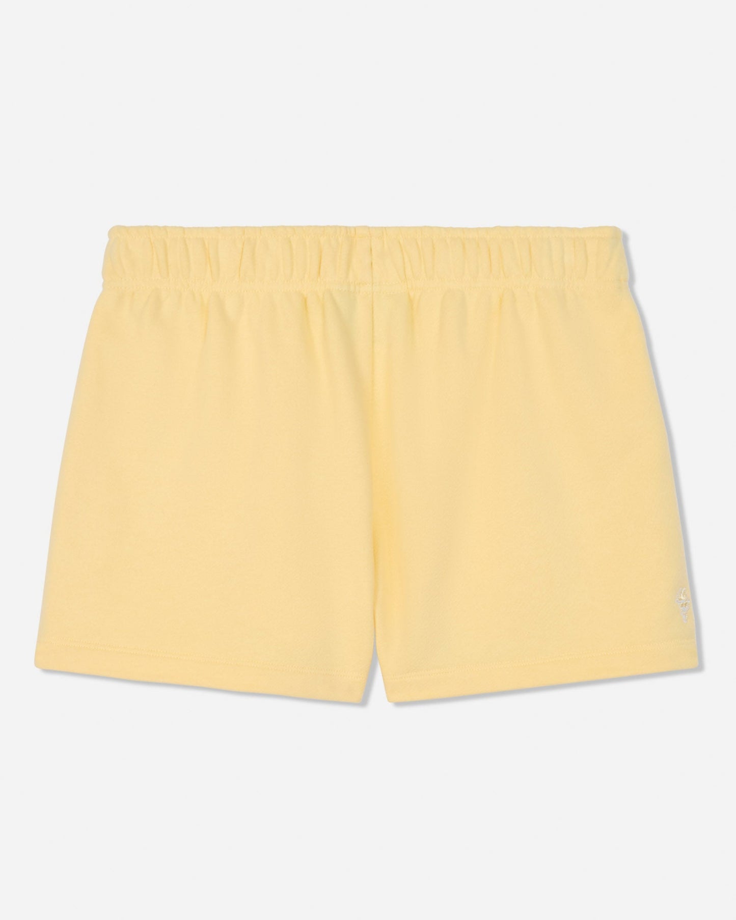 Back of corn milk sweat shorts#color_corn-milk