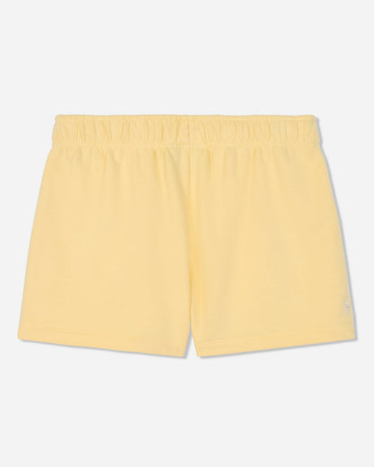 Back of corn milk sweat shorts#color_corn-milk