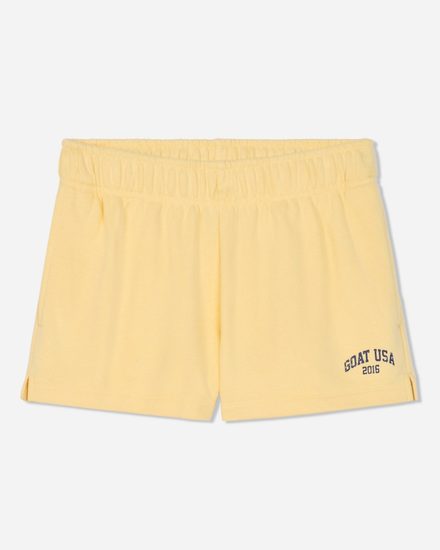 Front of corn milk sweat shorts#color_corn-milk